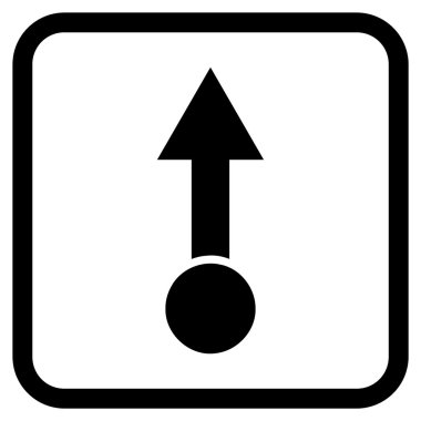 Vektör simgesi bir çerçeve içinde yukarı çekin