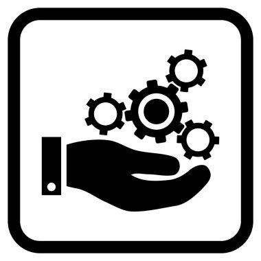 Mekanik Servisi vektör simgesi bir çerçeve içinde