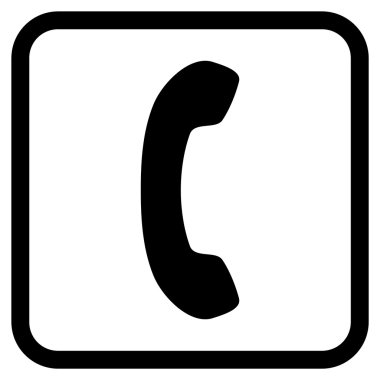 Telefon alıcı vektör simgesi bir çerçeve içinde