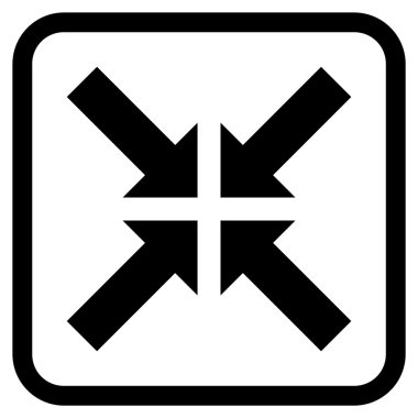 Basınç oklar bir çerçeve içinde simge vektör