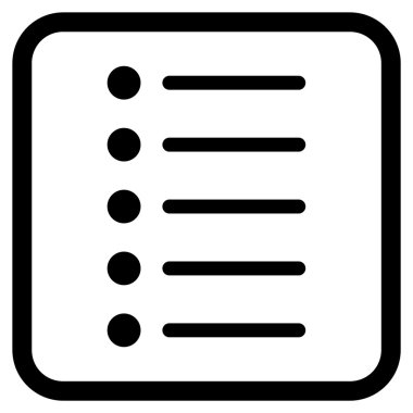 Öğeleri vektör simgesi bir çerçeve içinde