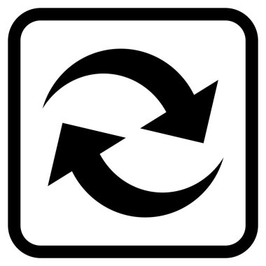 Oklar vektör simgesi bir çerçeve içinde yenileme