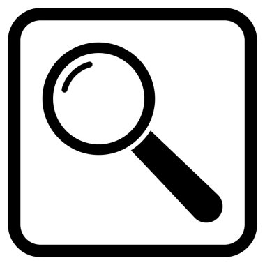 Büyüteç'i vektör simgesi bir çerçeve içinde