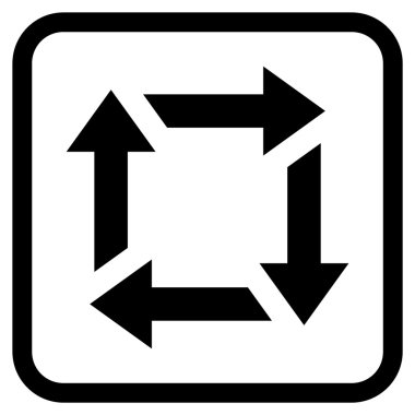 Geri dönüşüm vektör simgesi bir çerçeve içinde