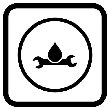 Sıhhi tesisat vektör simgesi bir çerçeve içinde