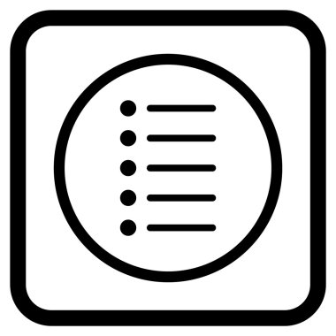 Öğeleri vektör simgesi bir çerçeve içinde