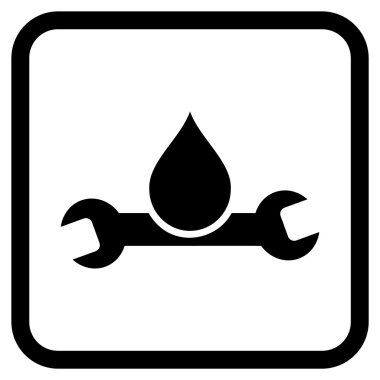 Sıhhi tesisat vektör simgesi bir çerçeve içinde