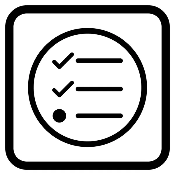 Lista de verificación Vector Icono en un marco — Vector de stock