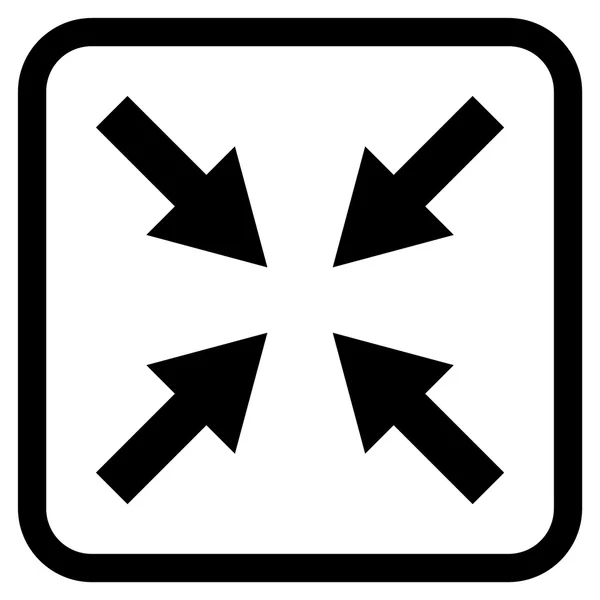 Comprimir flechas Vector icono en un marco — Vector de stock