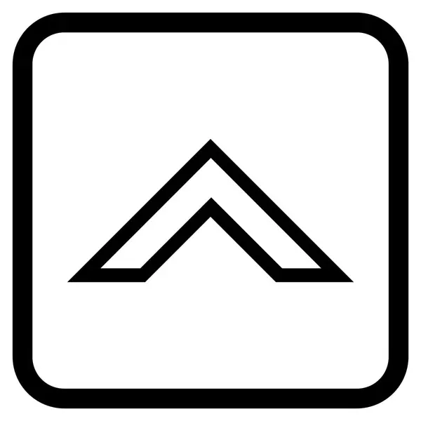 Arrowhead Up Icône vectorielle dans un cadre — Image vectorielle