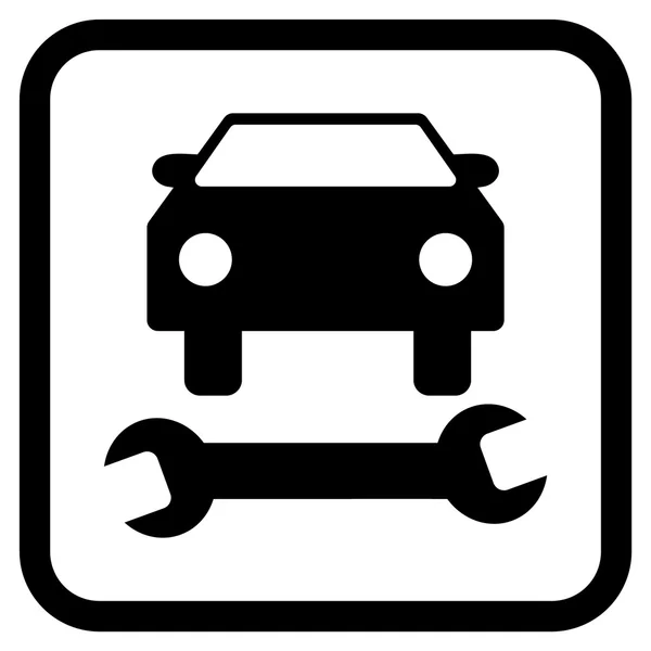 Auto-Reparatur-Vektor-Symbol in einem Rahmen — Stockvektor