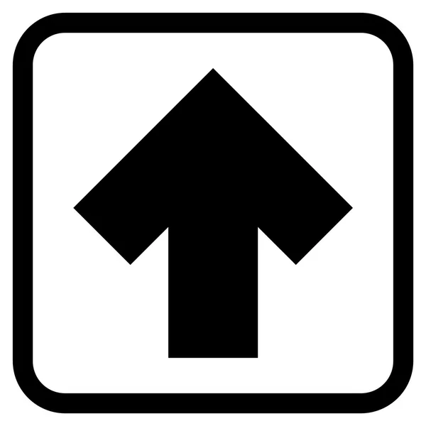 Pfeil nach oben Vektor-Symbol in einem Rahmen — Stockvektor