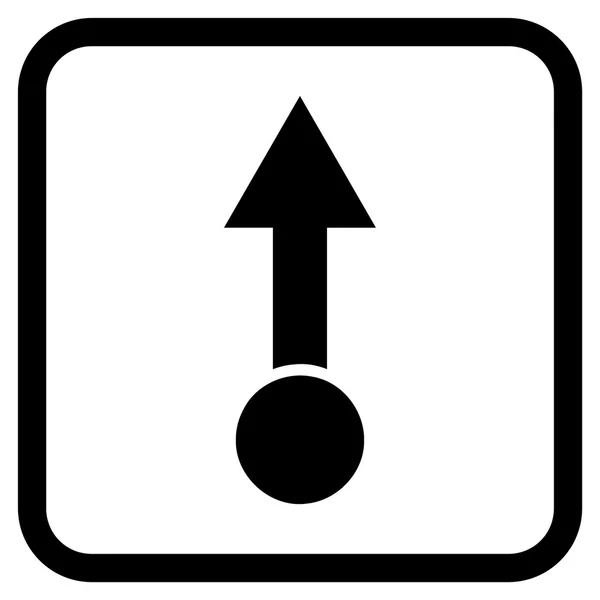 Vektor-Symbol in einem Rahmen hochziehen — Stockvektor