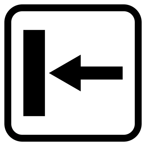 Mover icono de vector izquierdo en un marco — Vector de stock