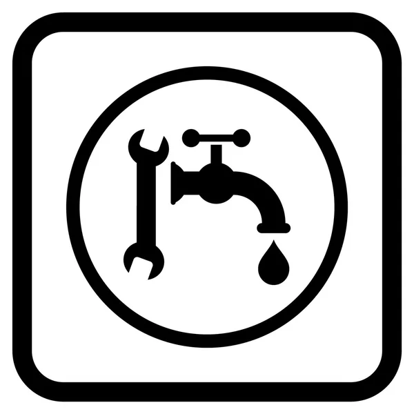 Plumbing Vector Icon In a Frame — Stock Vector