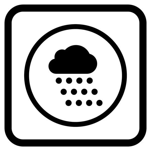 Regen Cloud Vector Icon In een Frame — Stockvector