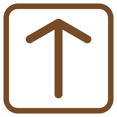 Vektör simgesi bir çerçeve içinde yukarı ok