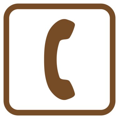 Telefon alıcı vektör simgesi bir çerçeve içinde