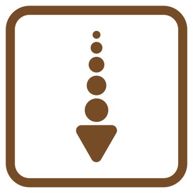 Vektör simgesi bir çerçeve içinde aşağı ok