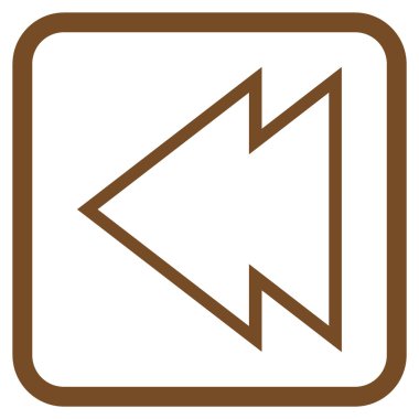 Yön sol vektör simgesi bir çerçeve içinde