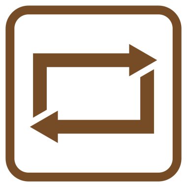 Exchange oklar bir çerçeve içinde simge vektör