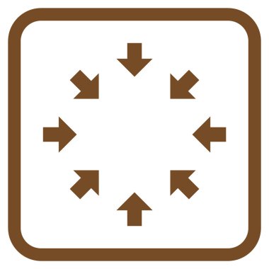 Kompakt oklar bir çerçeve içinde simge vektör