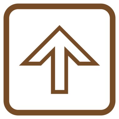 Vektör simgesi bir çerçeve içinde yukarı ok