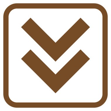 Vektör simgesi bir çerçeve içinde aşağı kaydır