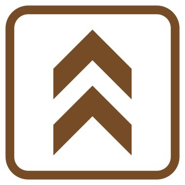 Vektör simgesi bir çerçeve içinde yukarı kayması