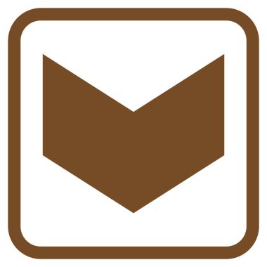 Vektör simgesi bir çerçeve içinde aşağı yön