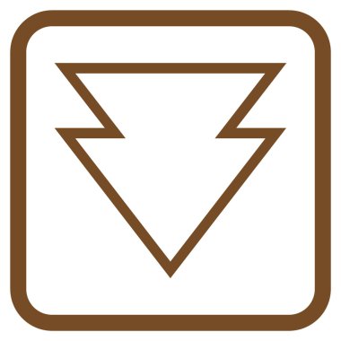 Vektör simgesi bir çerçeve içinde aşağı yön