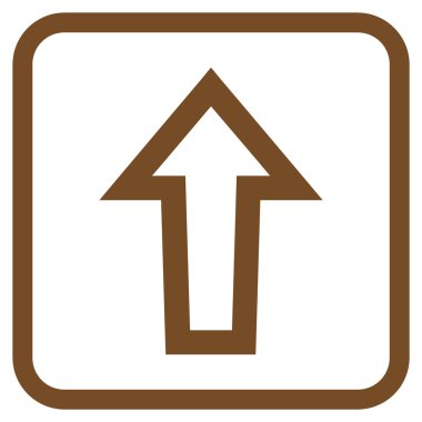 Vektör simgesi bir çerçeve içinde yukarı ok