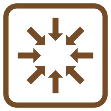 Daraltma okları vektör simgesi bir çerçeve içinde