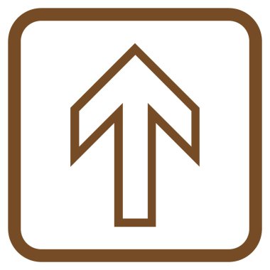 Vektör simgesi bir çerçeve içinde yukarı ok