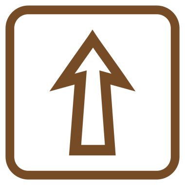 Vektör simgesi bir çerçeve içinde yukarı ok