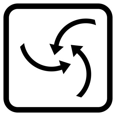 Oklar vektör simgesi bir çerçevede girdap