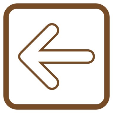 Yuvarlak ok vektör simgesi bir çerçevede yaptı.