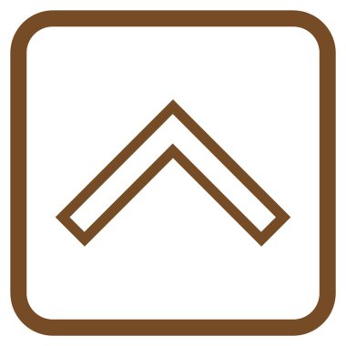 Vektör simgesi bir çerçeve içinde yukarı ok ucu