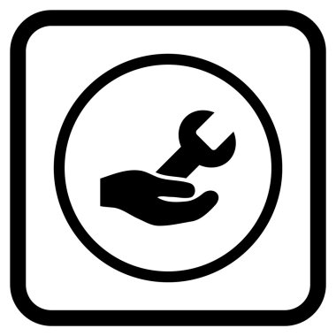 Onarım hizmeti vektör simgesi bir çerçeve içinde