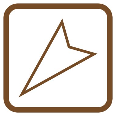 İşaretçi yaptı vektör simgesi bir çerçeve içinde aşağı