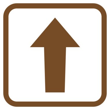 Vektör simgesi bir çerçeve içinde yukarı ok