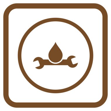 Sıhhi tesisat vektör simgesi bir çerçeve içinde