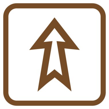 Vektör simgesi bir çerçeve içinde yukarı ok