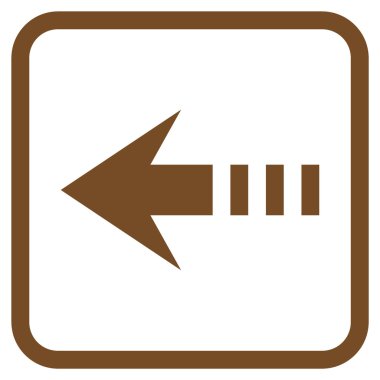 Sol vektör simgesi bir çerçevede göndermek