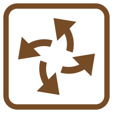 Santrifüj oklar bir çerçeve içinde simge vektör