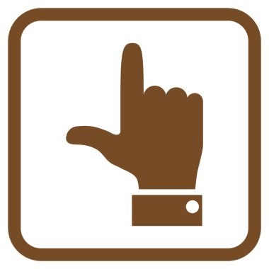 El işaretçisi vektör simgesi bir çerçeve içinde yukarı