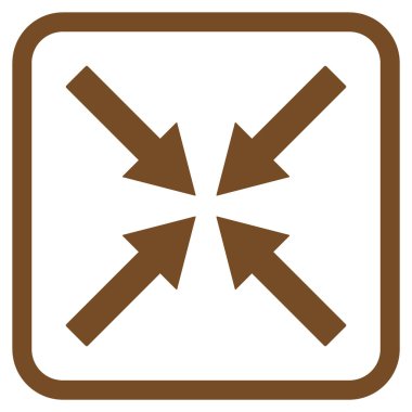 Merkezi oklar bir çerçeve içinde simge vektör