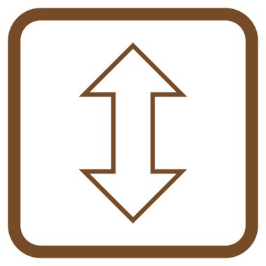 Exchange dikey vektör simgesi bir çerçeve içinde