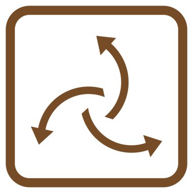 Santrifüj oklar bir çerçeve içinde simge vektör