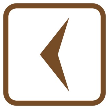 Ok ucu sol vektör simgesi bir çerçeve içinde